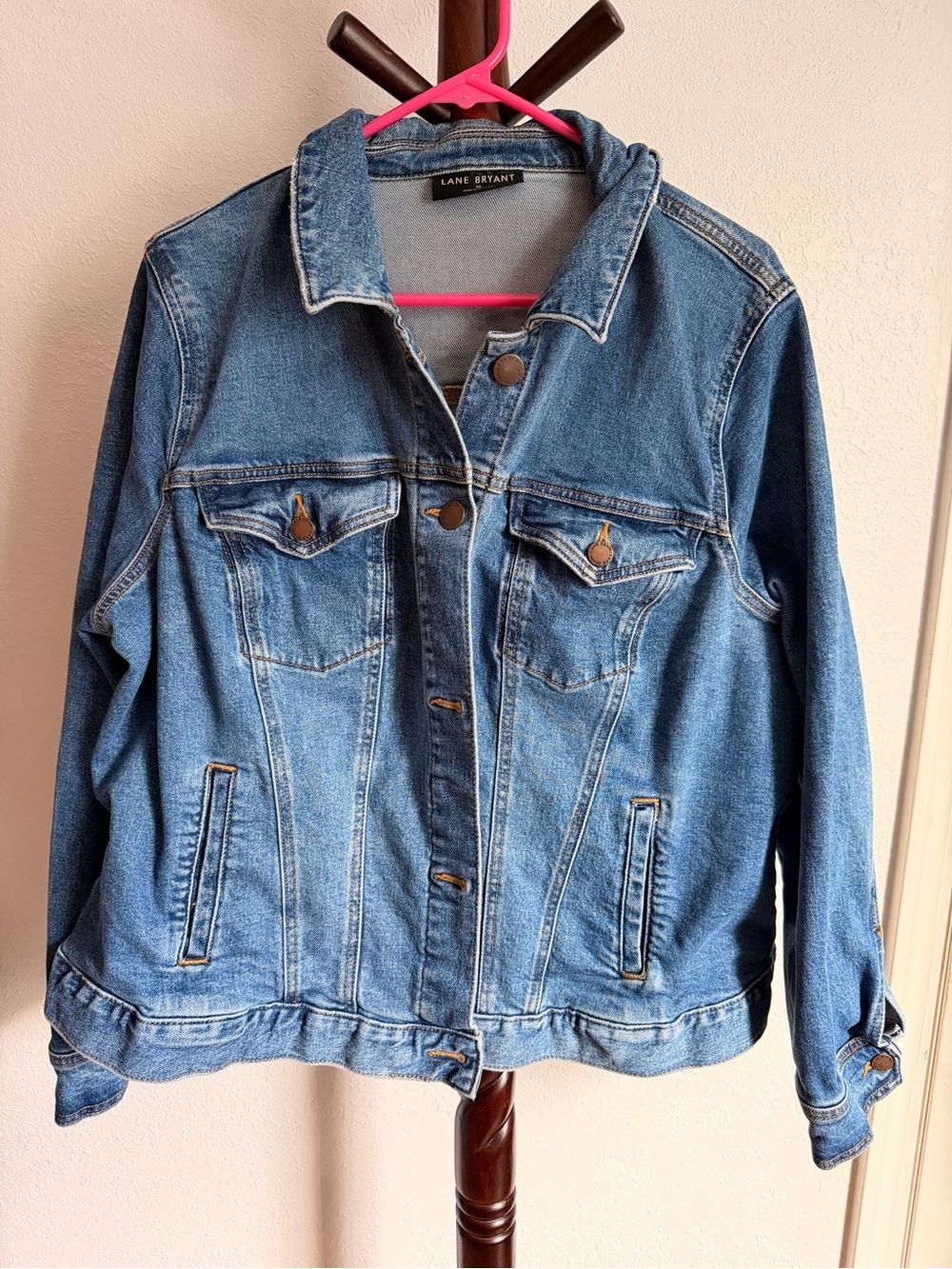 Lane Bryant Medium Blue Denim Jean Jacket NWOT